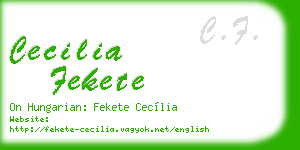 cecilia fekete business card