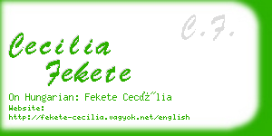 cecilia fekete business card